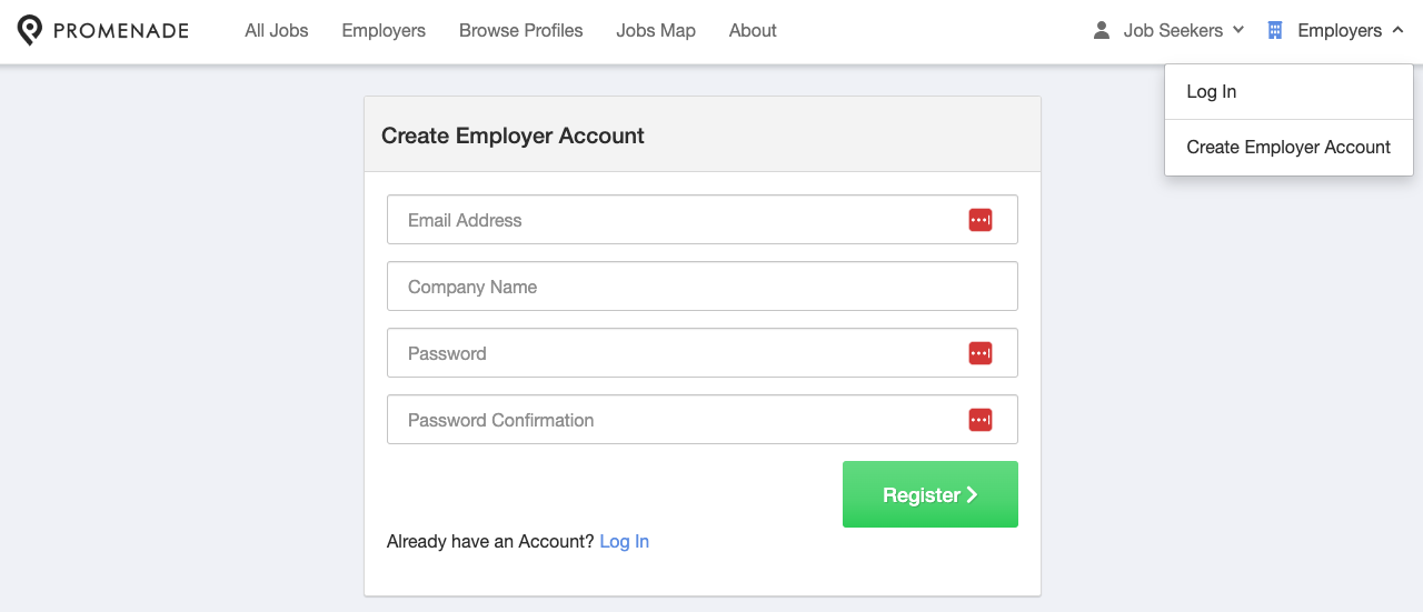 Sign up for an account